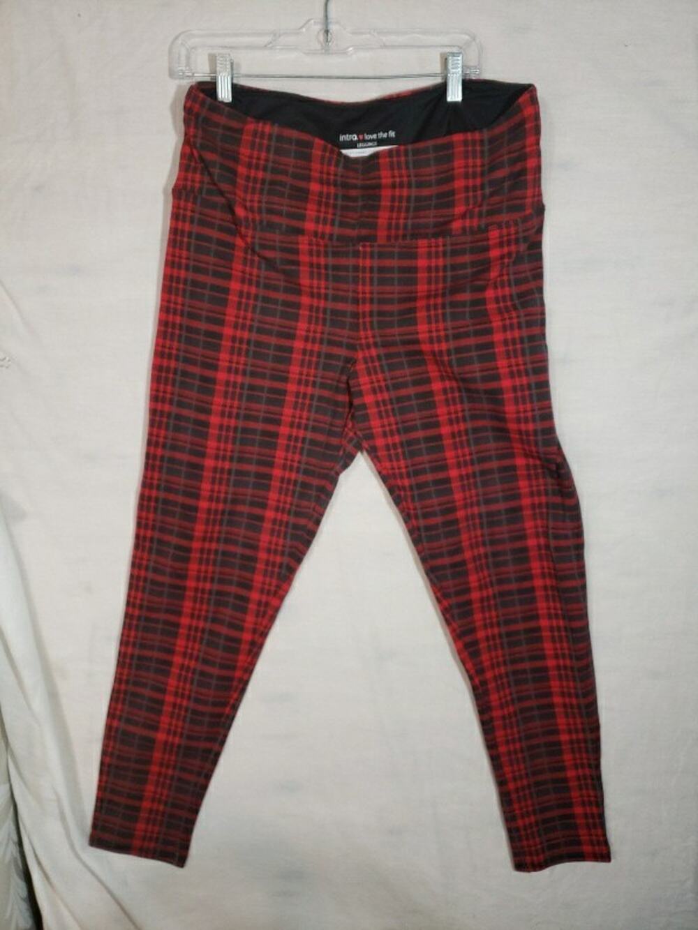 Red Buffalo Plaid Sz XL Woven Legging Intro ❤ R318